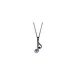 AIM N509 Necklace - Purple Crystal 8th Note
