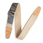 Levy's Leathers MH8P Guitar Strap - Natural Cork Ends 2" Wide