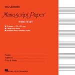 Wide Staff Manuscript Paper (Red Cover) -