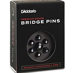D'Addario Ebony Wooden Bridge Pin Set