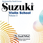 Suzuki Violin School, Volume 3 CD -