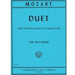 Duet (after the Piano Sonata in A Major, K. 331) -