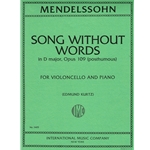 Song Without Words in D Major, Op.109 -