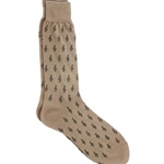 Socks w/Mini G-Clef Print, Size 10-13