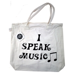 The Music Gifts Company SB14 MGC "I Speak Music" Canvas Bag 18" x 15 1/2" x 4"