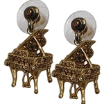 Gold Piano Post Earrings