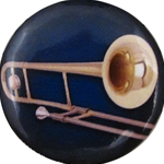 Trombone Pinback Button