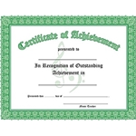 Certificate of Achievement - 10 Pack -