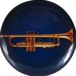 Trumpet Pinback Button