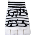 Fingerless Gloves with Music Notes