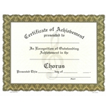 Certificate of Achievement - Chorus - Pack of 10