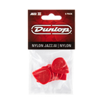 Jazz III Nylon Picks - 6 Pack Red