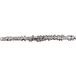 AIM RB325 Crystal & Silver Flute Brooch