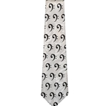 AIM 42002 Black & White Bass Clef Tie