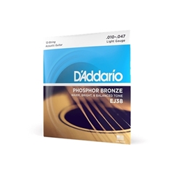 D'Addario EJ38 Acoustic 12-String - Phosphor Bronze