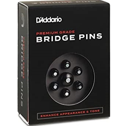 D'Addario Ebony Wooden Bridge Pin Set