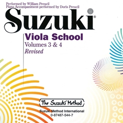 Suzuki Viola School, Volumes 3 & 4 CD - Revised Edition -