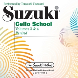 Suzuki Cello School, Volumes 3 & 4 CD - Revised Edition -