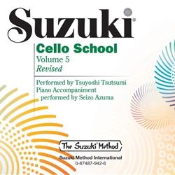 Suzuki Cello School, Volume 5 CD - Revised Edition -