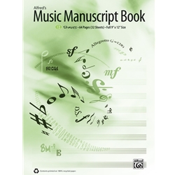 Alfred's Music Manuscript Book, 12-Stave -