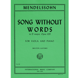 Song Without Words in D Major, Op.109 -