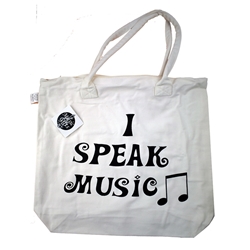 The Music Gifts Company SB14 MGC "I Speak Music" Canvas Bag 18" x 15 1/2" x 4"