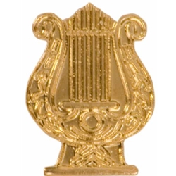 Gold Lyre Pin