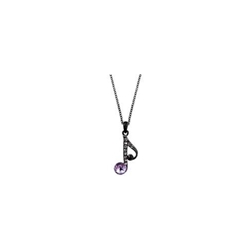 AIM N509 Necklace - Purple Crystal 8th Note