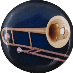 Trombone Pinback Button