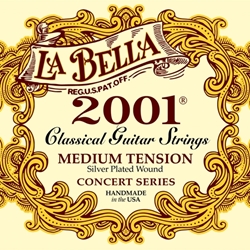 La Bella 2001MED 2001 Classical Guitar Set Medium Tension