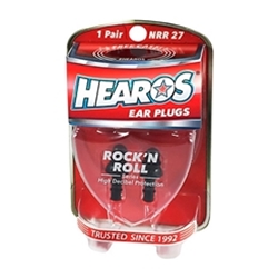 Hearos H309 Ear Plugs - Rock 'N Roll NRR 27db