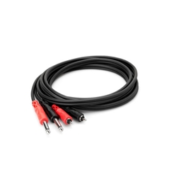 Hosa Stereo Interconnect - Dual 1/4 in TS to Dual RCA - 3'