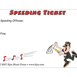 Speeding Ticket Post It Notes -