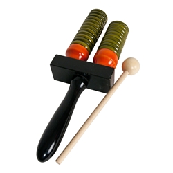 DOBANI AGDG Wooden Double Agogo Bell with Mallet