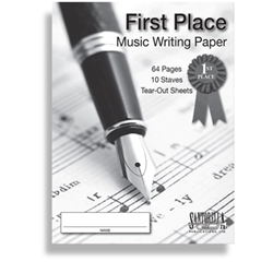 First Place Music Writing Paper - Tear Out Sheets -