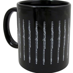 Flute Mug Black and Silver