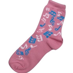 Pink Socks with Notes