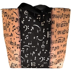 AIM MUBA10 Sheet Music Tote Bag with Black Middle Strip 26"x20'x7"