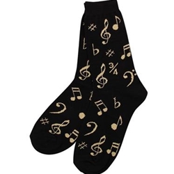 Music Note Socks One Size