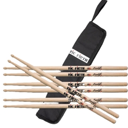 Vic Firth PFS5A4ESB1 American Concept Freestyle Drumstick Bundle w/Stick Bag 5A