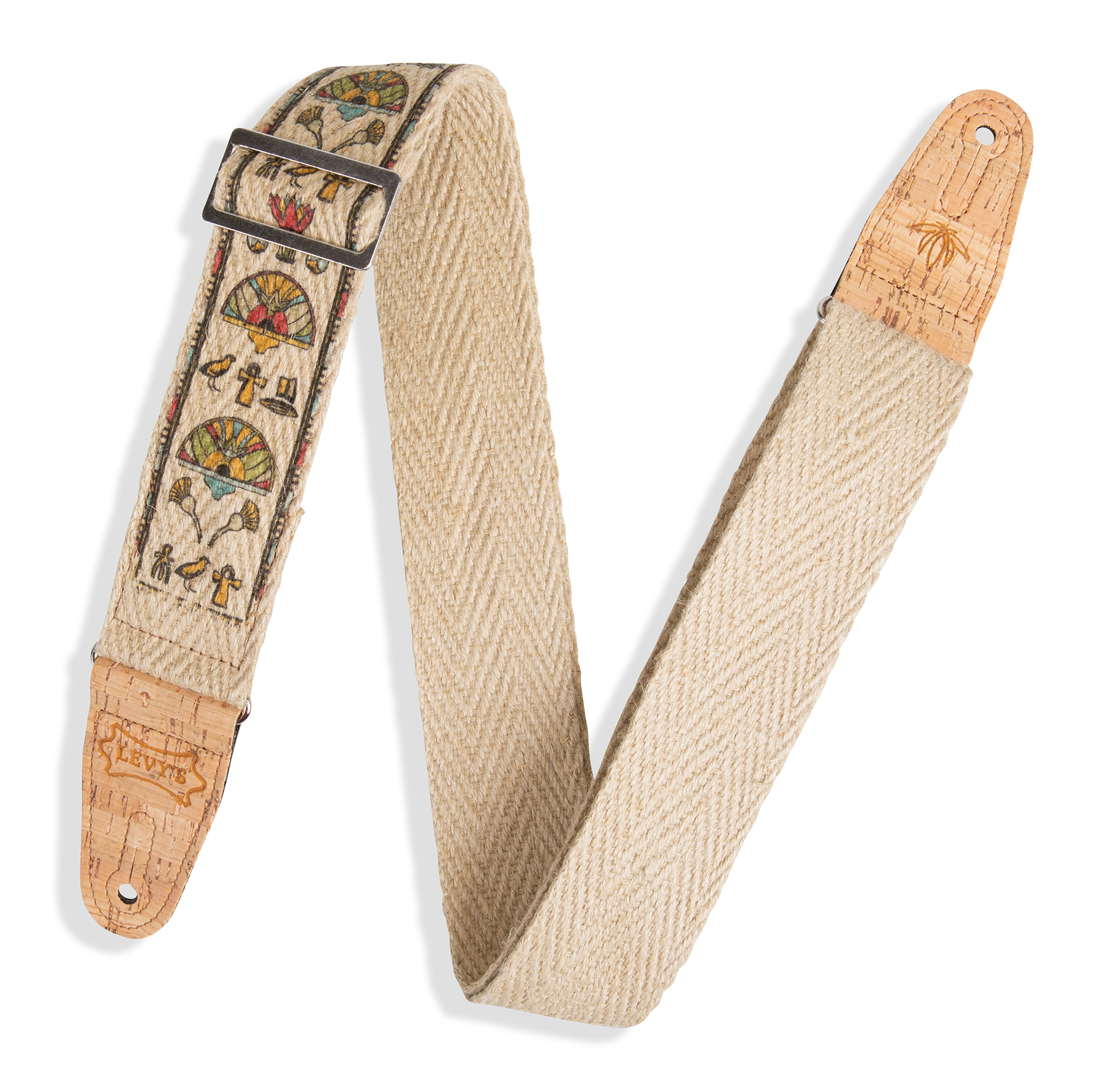 Levy's Leathers MH8P Guitar Strap - Natural Cork Ends 2" Wide