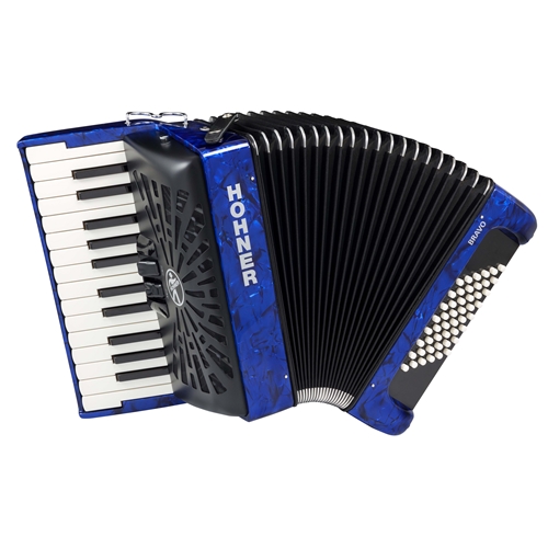 Hohner BR48 Bravo II Accordion w/ Bag and Straps 48 Bass